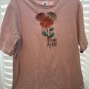Disney Plant Lady Floral Tee - Light Pink